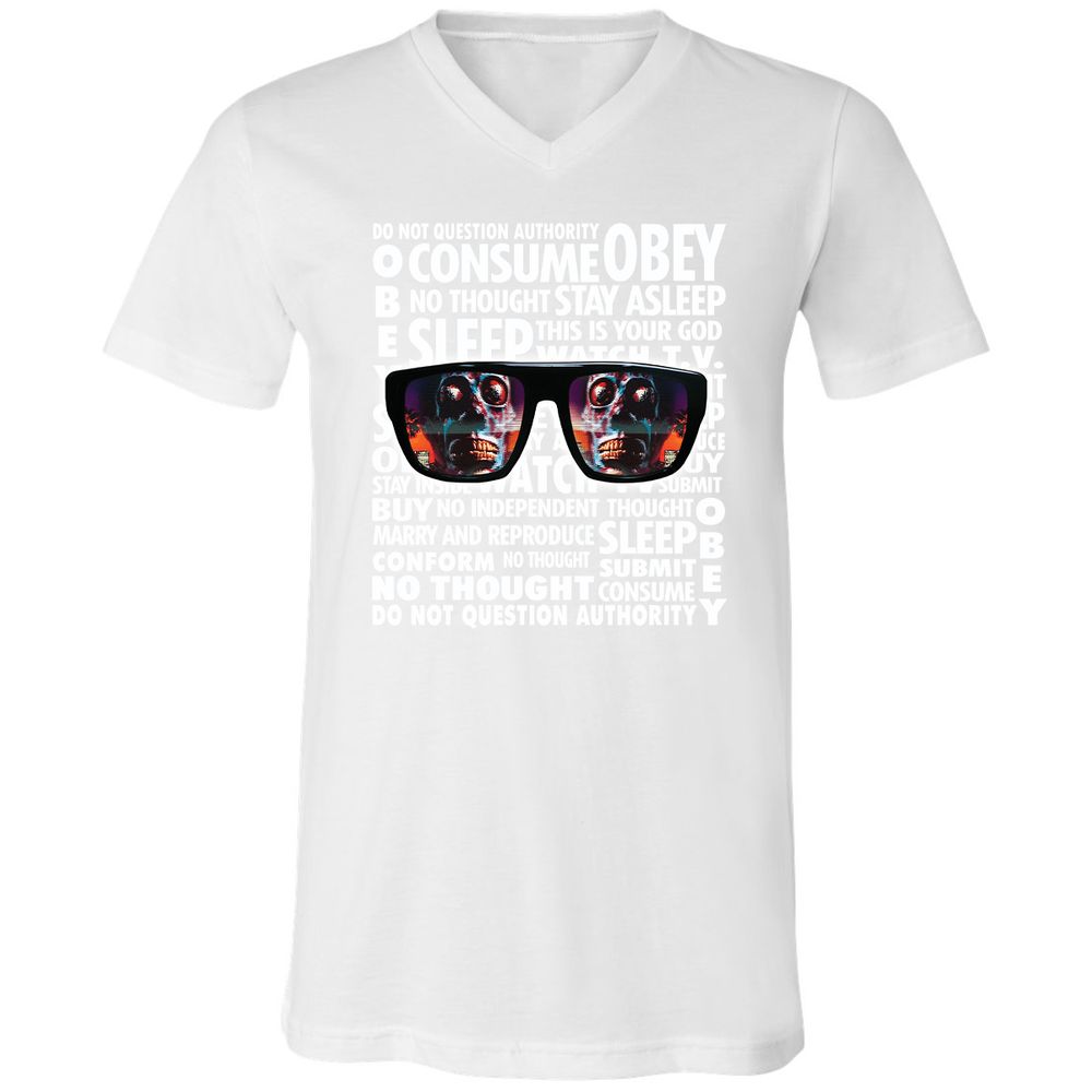 Unisex V-Neck T-Shirt - 234MZWL2 - White - 5