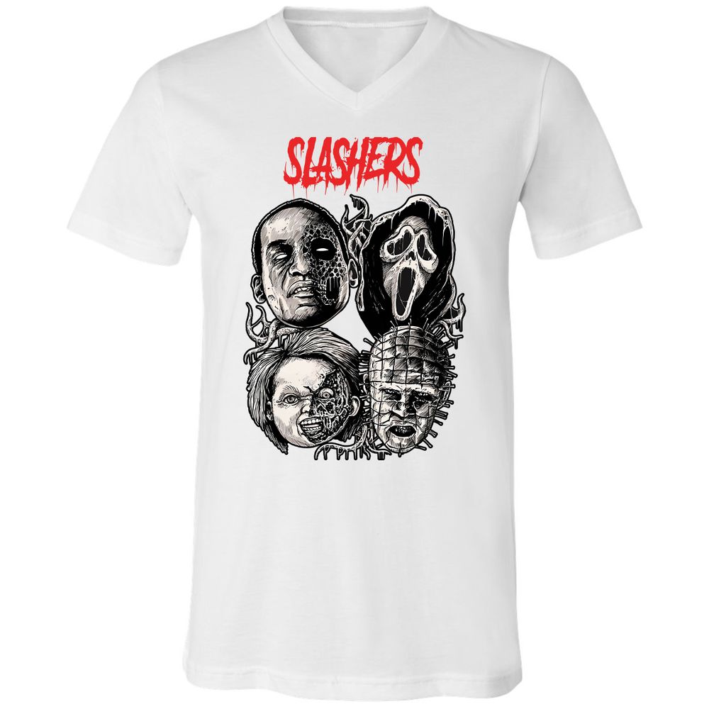 Unisex V-Neck T-Shirt - 89RMY1UV - White - 5