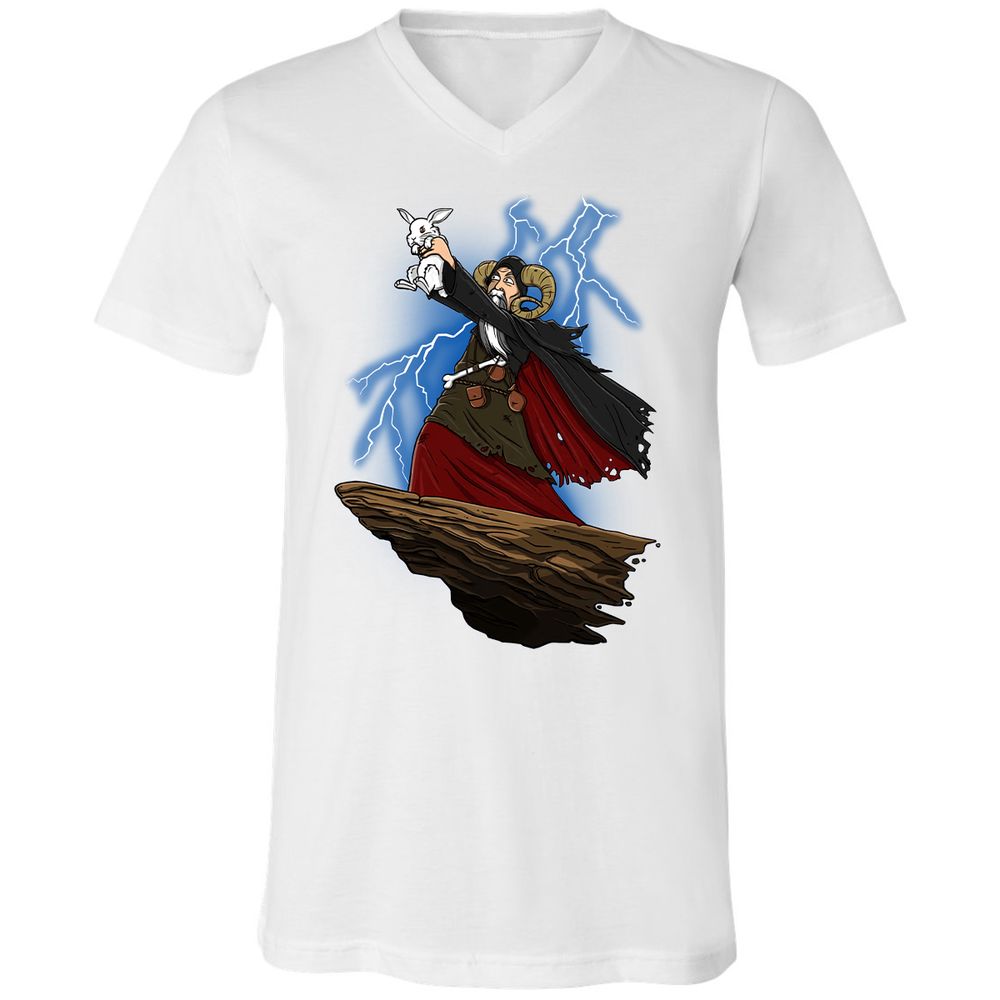 Unisex V-Neck T-Shirt - EZUXKW6N - White - 5