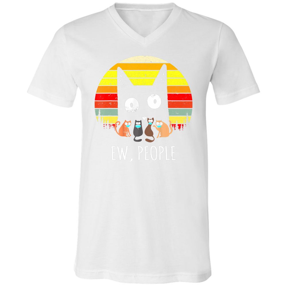 Unisex V-Neck T-Shirt - PRBB1SR2 - White - 5