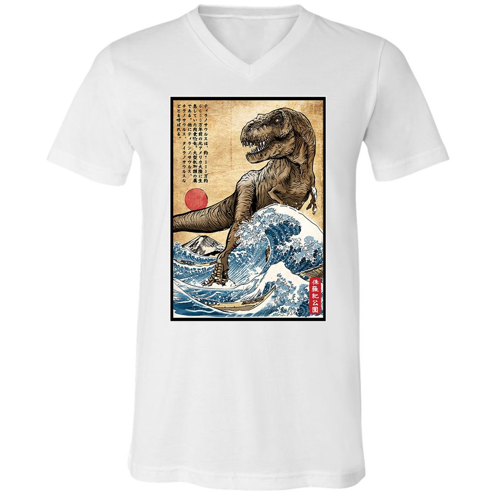 Unisex V-Neck T-Shirt - KWYYWWJY - White - 5