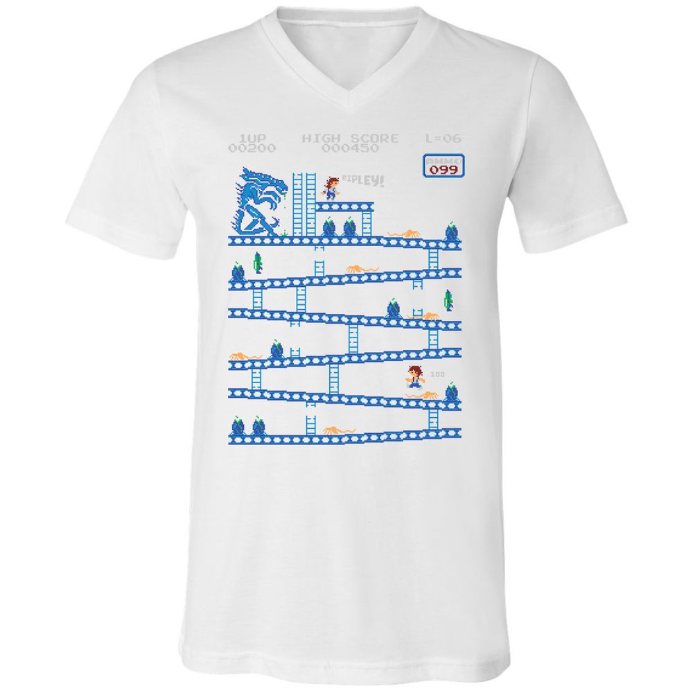 Unisex V-Neck T-Shirt - SZFH8VRS - White - 5