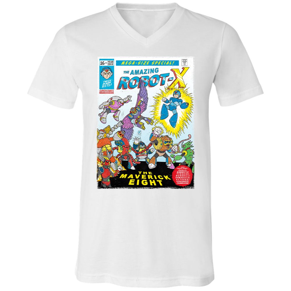 Unisex V-Neck T-Shirt - 6KNQZDAD - White - 5