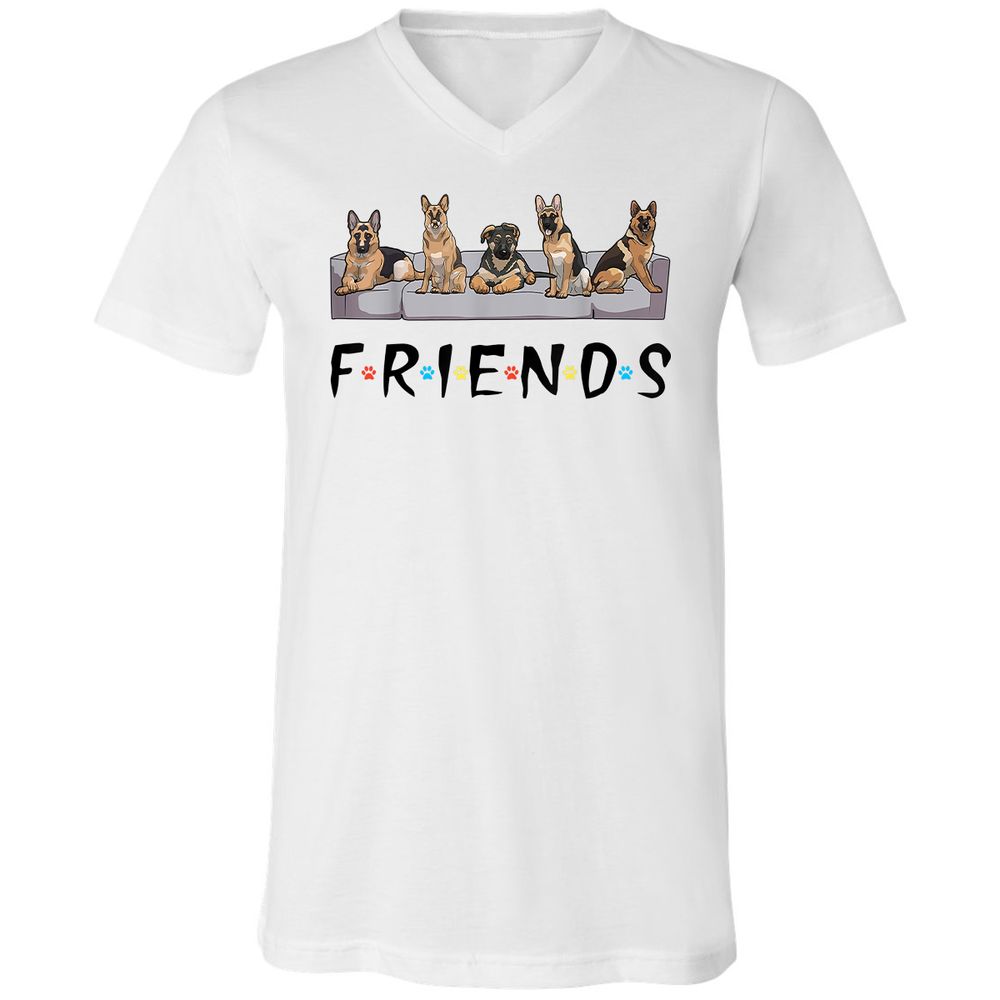 Unisex V-Neck T-Shirt - GMM3Y695 - White - 5