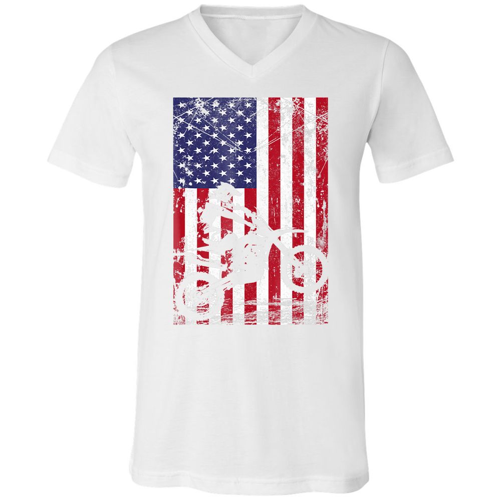 Unisex V-Neck T-Shirt - WD6HWMAT - White - 5