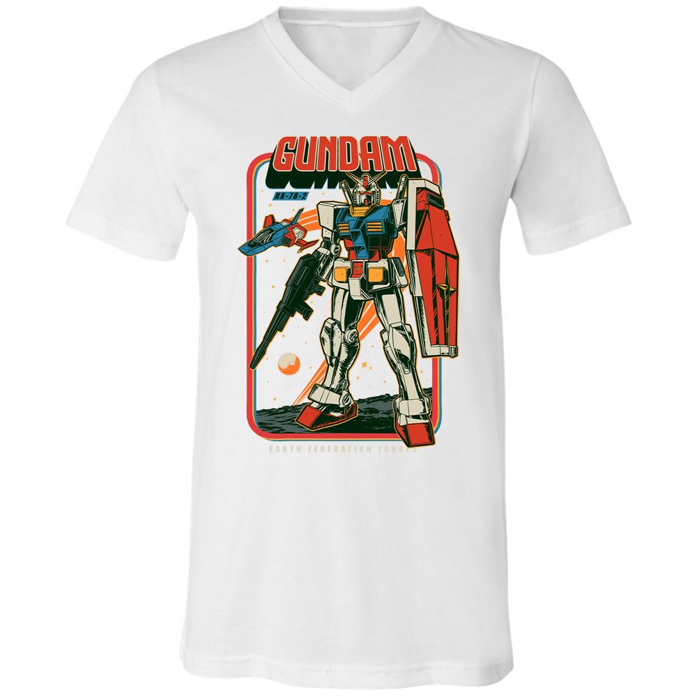 Unisex V-Neck T-Shirt - VGKDKHBZ - White - 5