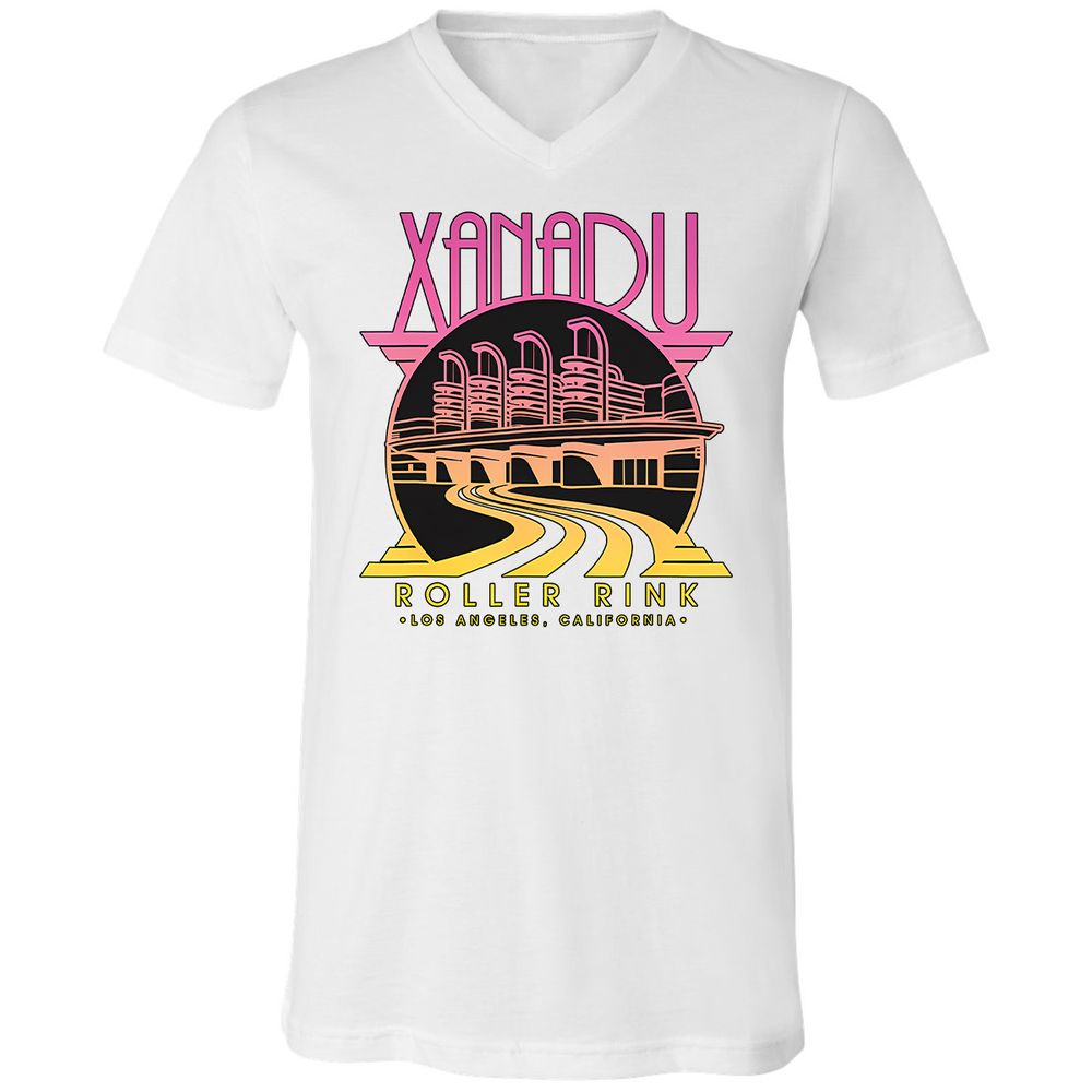 Olivia Newton-John Xanadu Roller Rink Pink Yellow Fade - White - 5