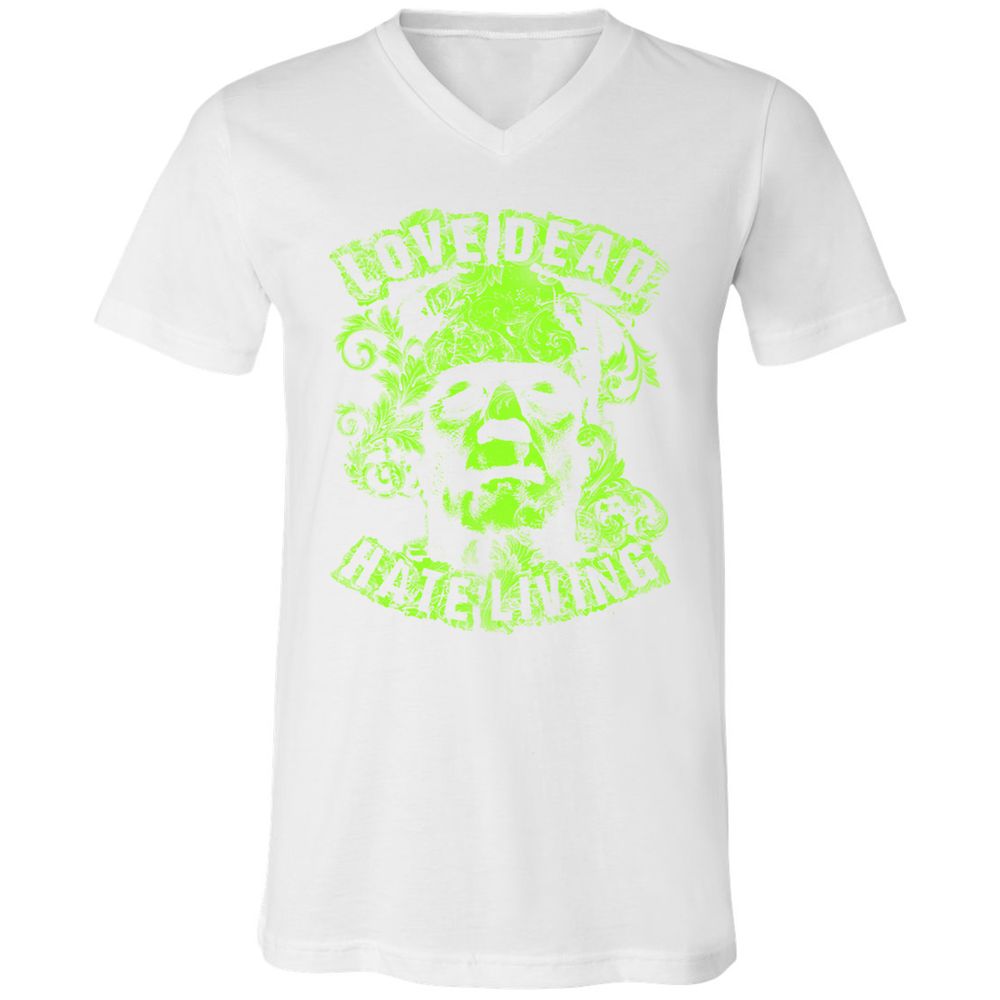 Unisex V-Neck T-Shirt - 67HHJW3M - White - 5