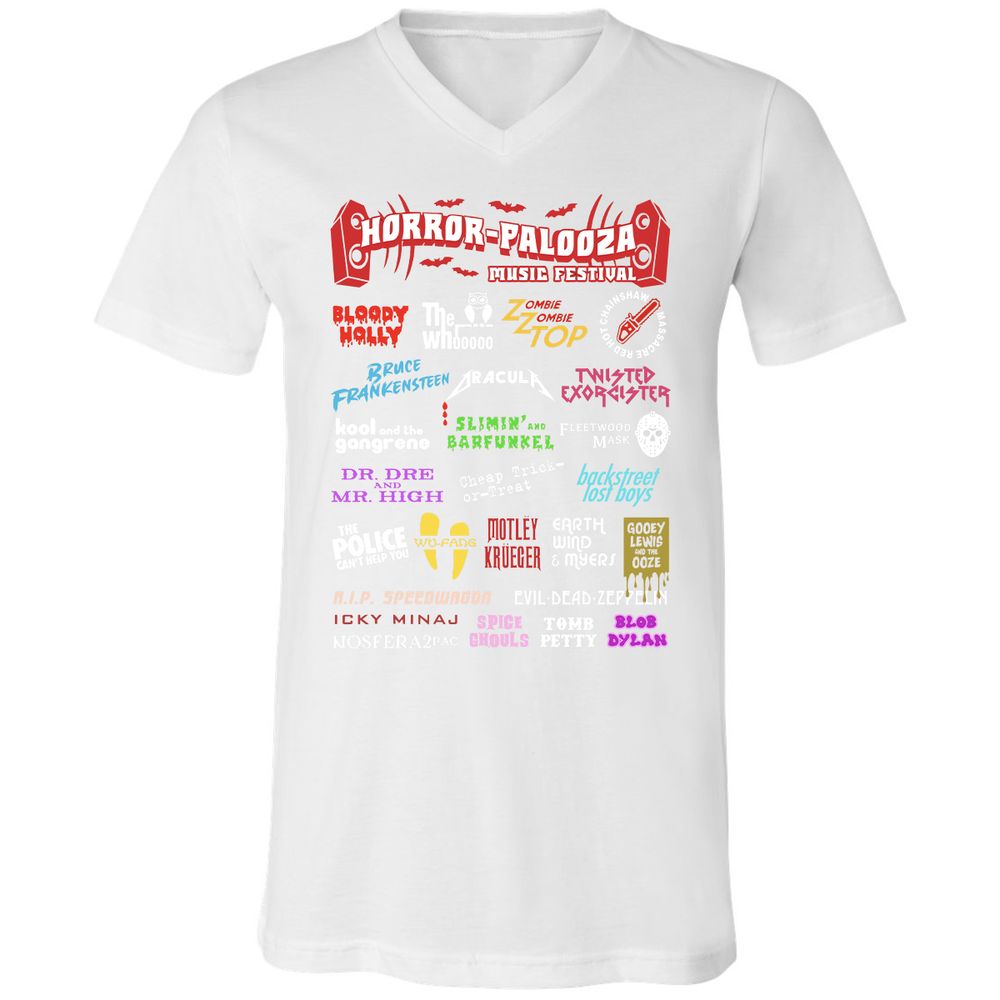 Unisex V-Neck T-Shirt - Y9S25CJW - White - 5