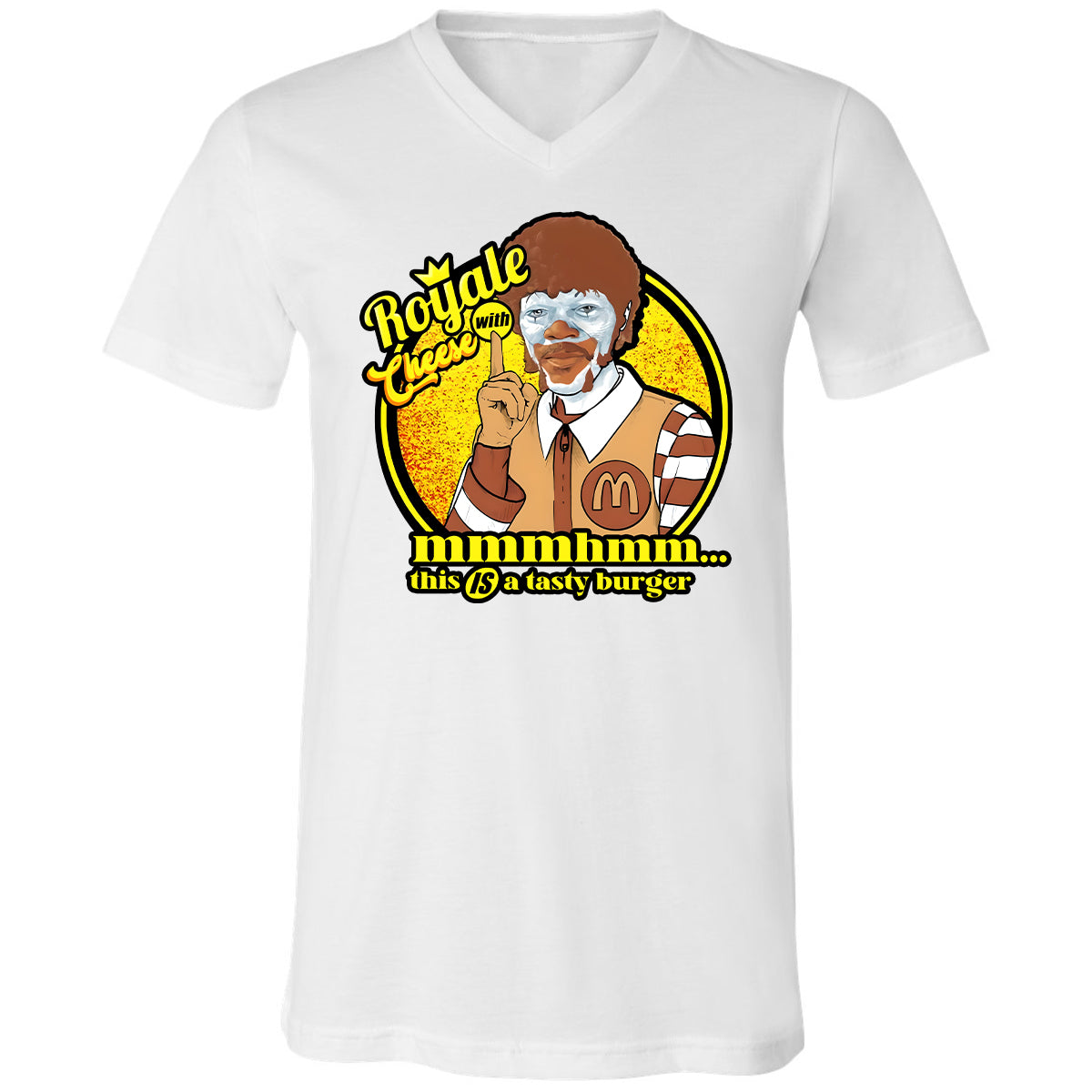 Unisex V-Neck T-Shirt - 9RD1N1D3 - White - 5