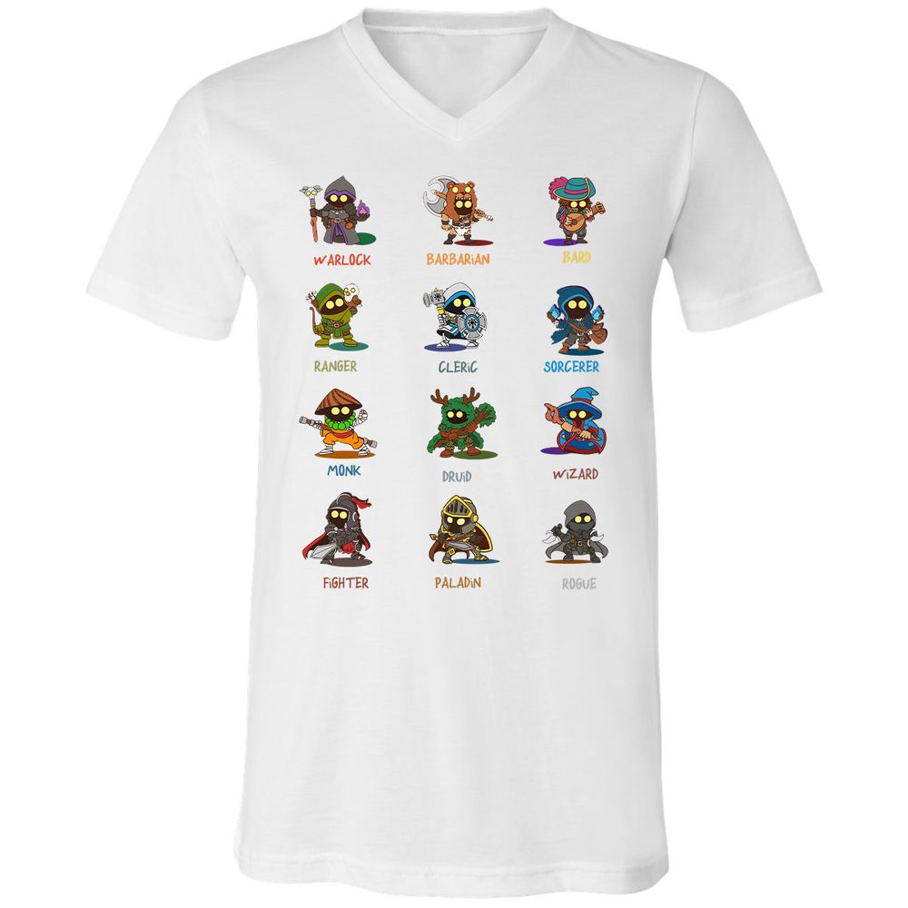 Unisex V-Neck T-Shirt - JVZP9JG7 - White - 5