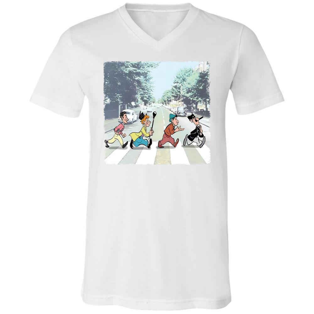 Unisex V-Neck T-Shirt - QHCA25TH - White - 5
