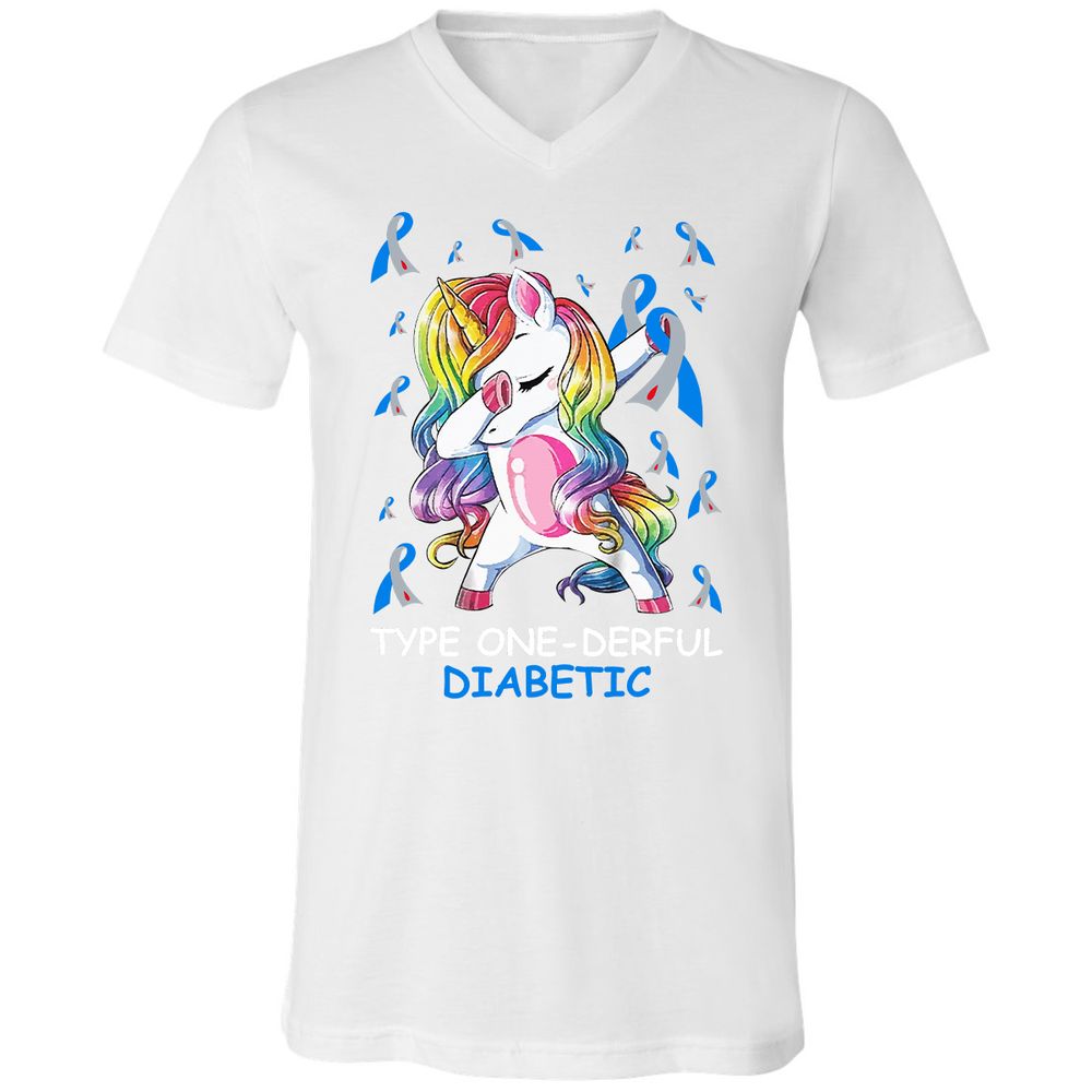 Unisex V-Neck T-Shirt - DN3RWF9Z - White - 5