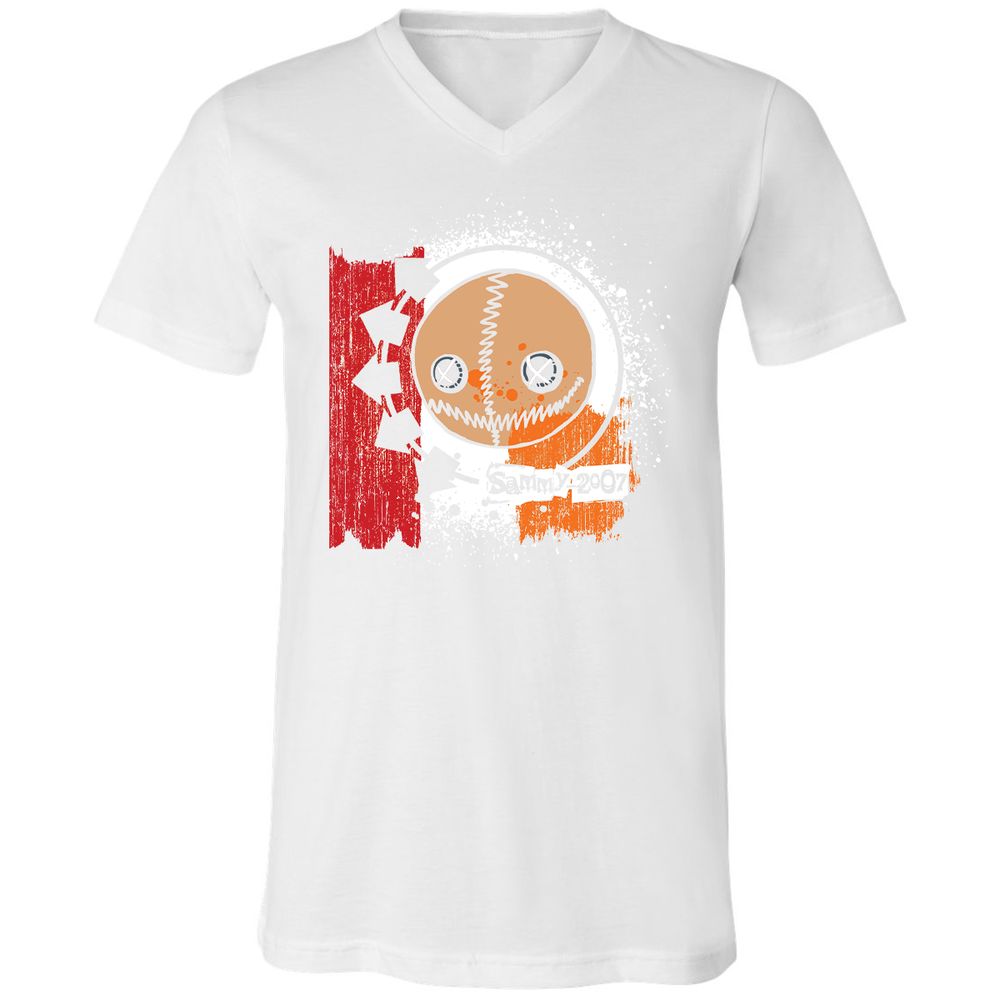 Unisex V-Neck T-Shirt - YYU1XRK2 - White - 5