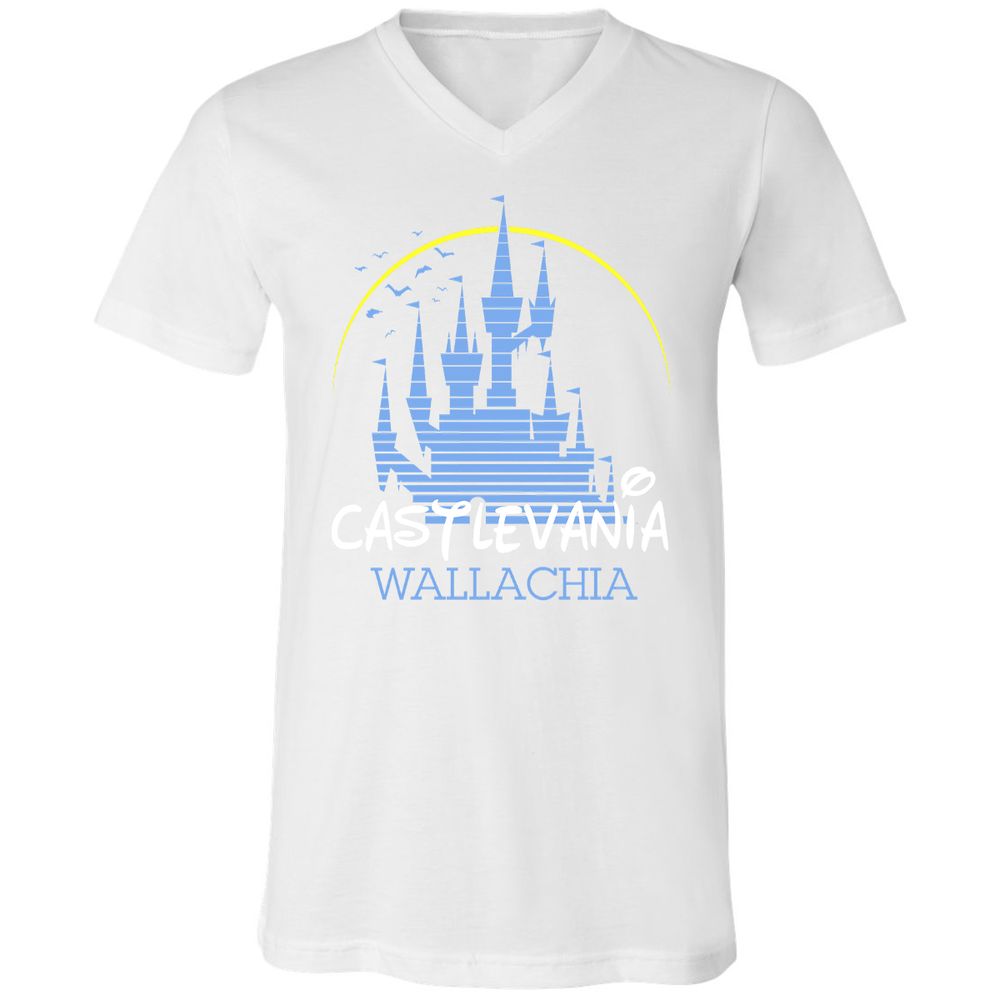 Unisex V-Neck T-Shirt - 6YBFHAHU - White - 5