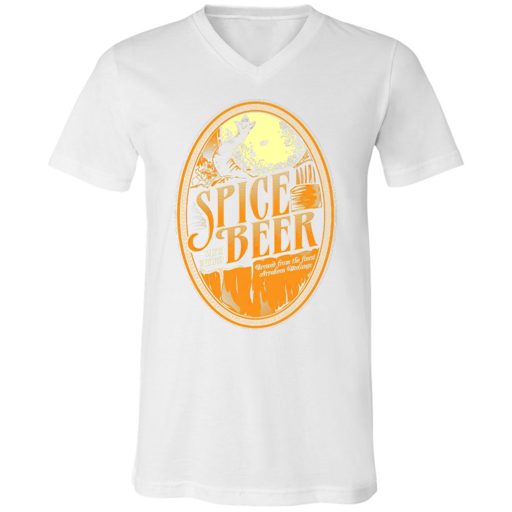 Unisex V-Neck T-Shirt - VQC13G12 - White - 5