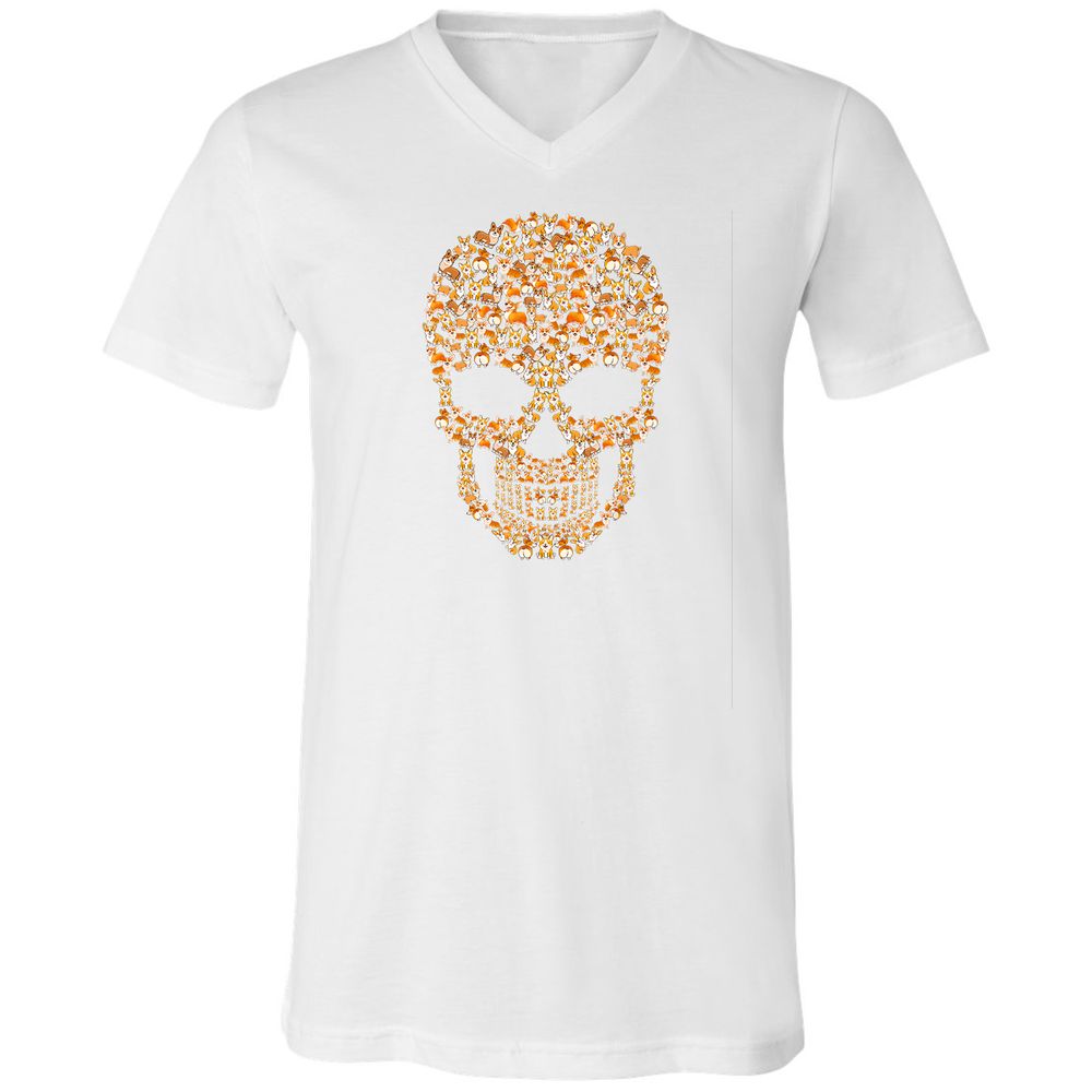 Unisex V-Neck T-Shirt - NXHDLQ9W - White - 5