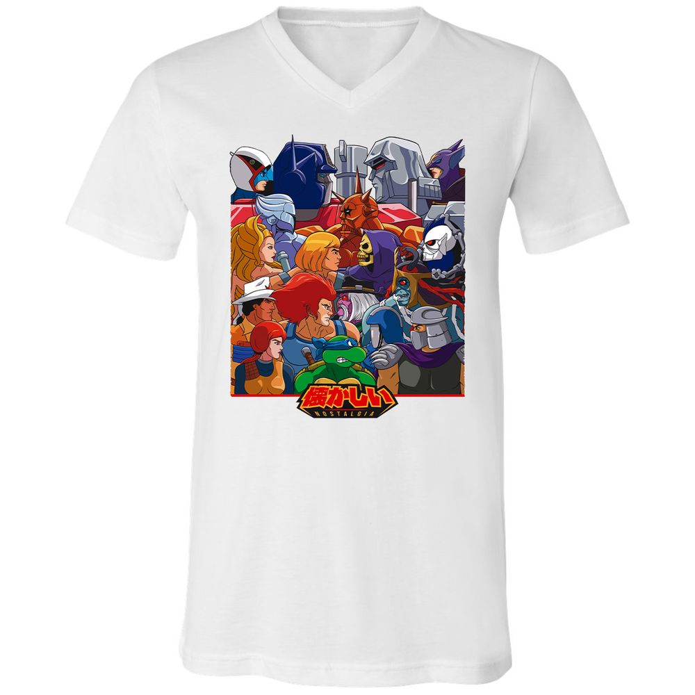 Unisex V-Neck T-Shirt - RGPYEBFQ - White - 5