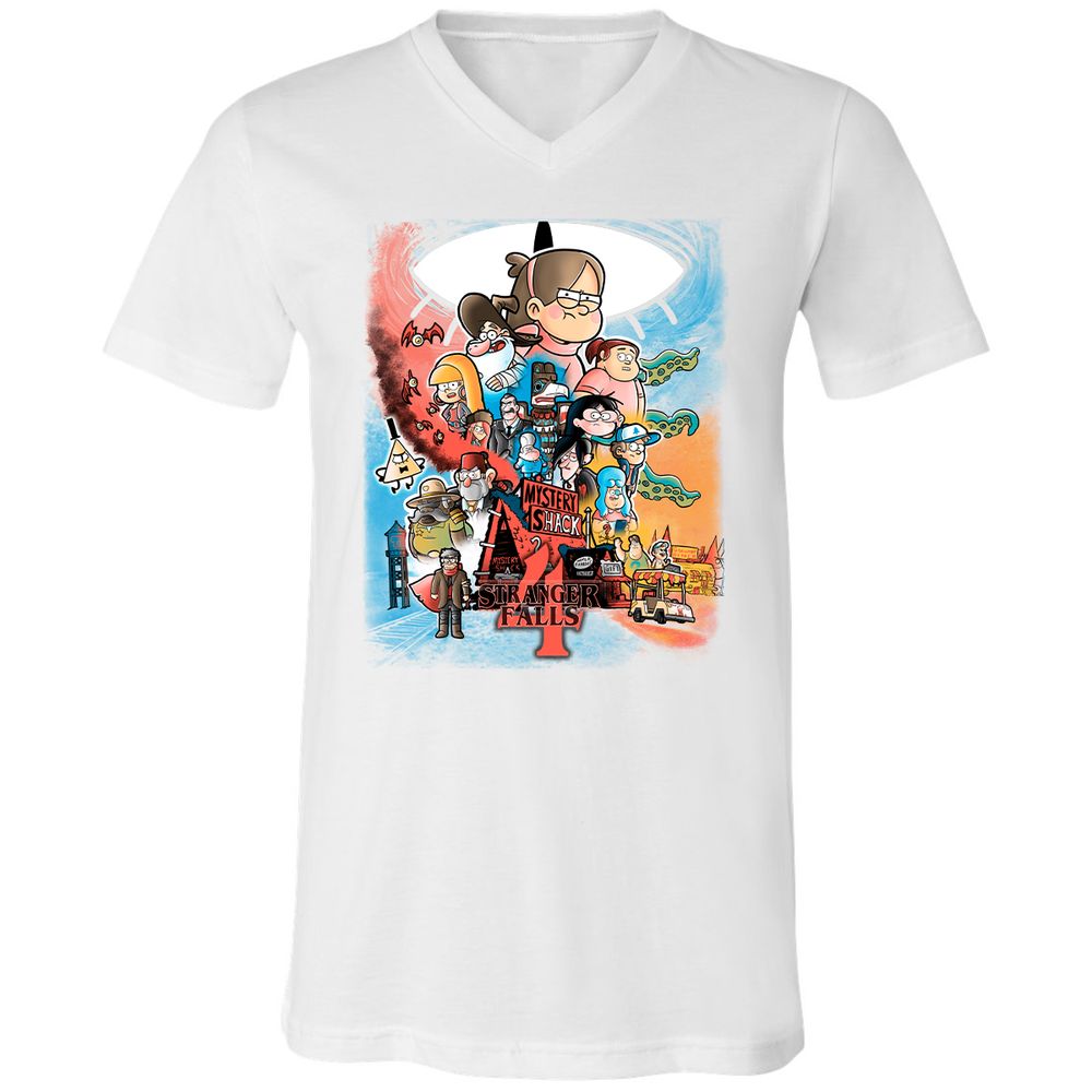 Unisex V-Neck T-Shirt - GCFG8GLY - White - 5