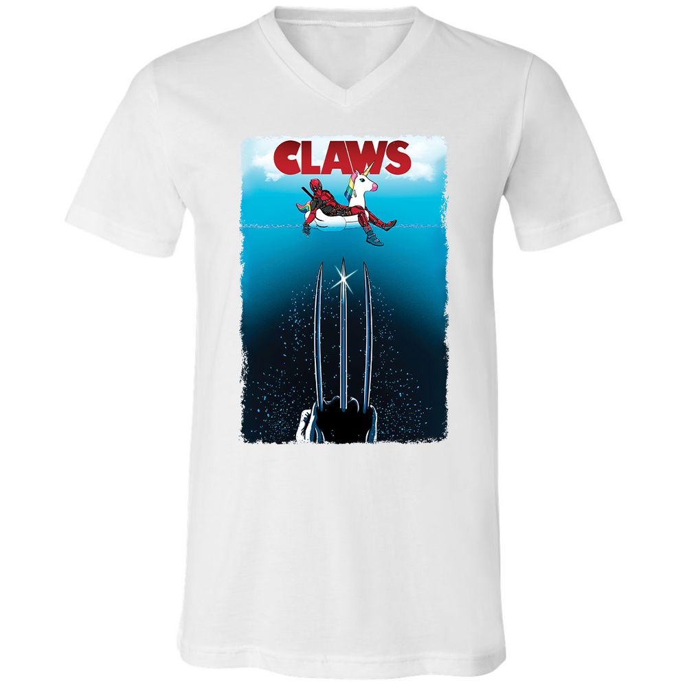 Unisex V-Neck T-Shirt - XDYTG9B3 - White - 5