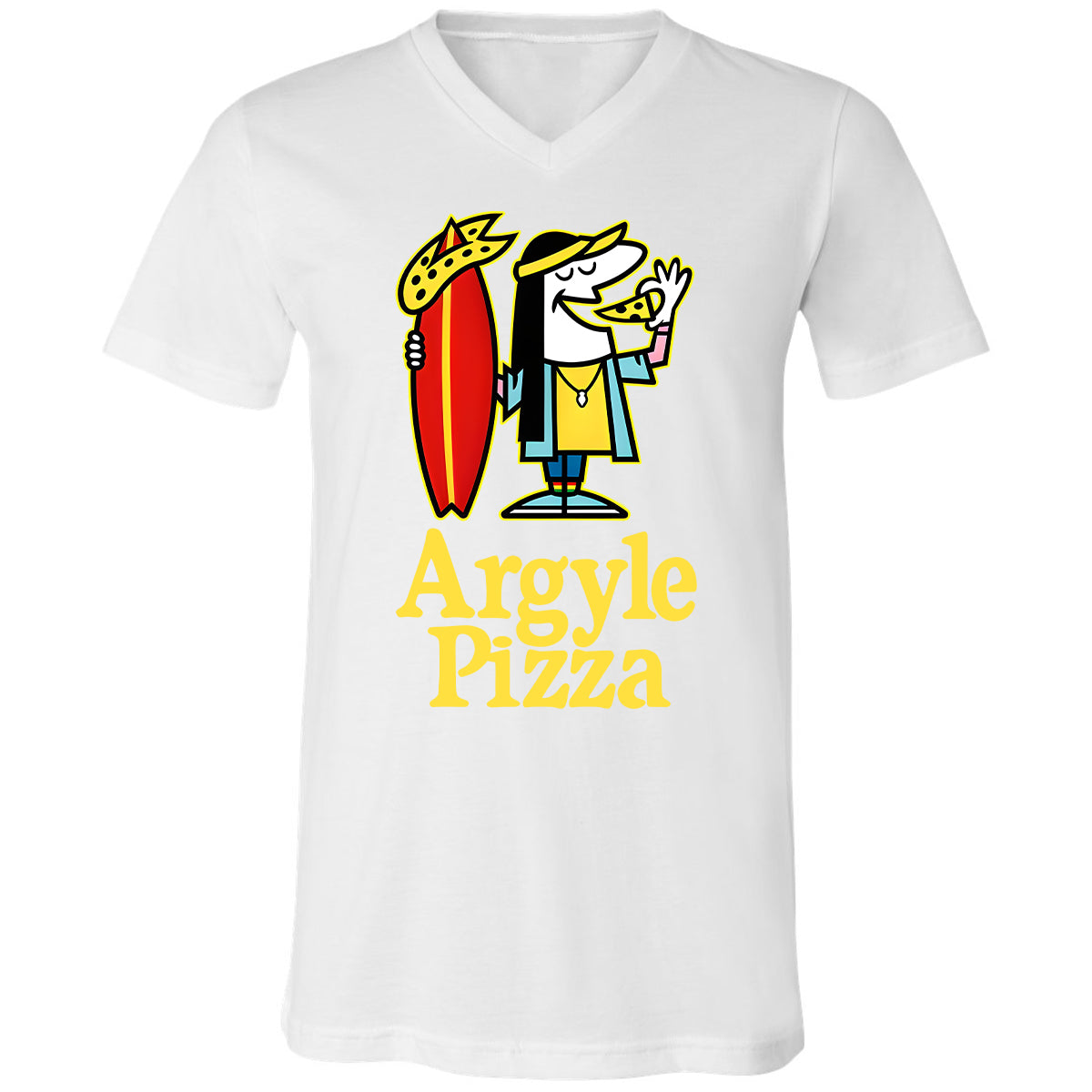Unisex V-Neck T-Shirt - YQS359C3 - White - 5