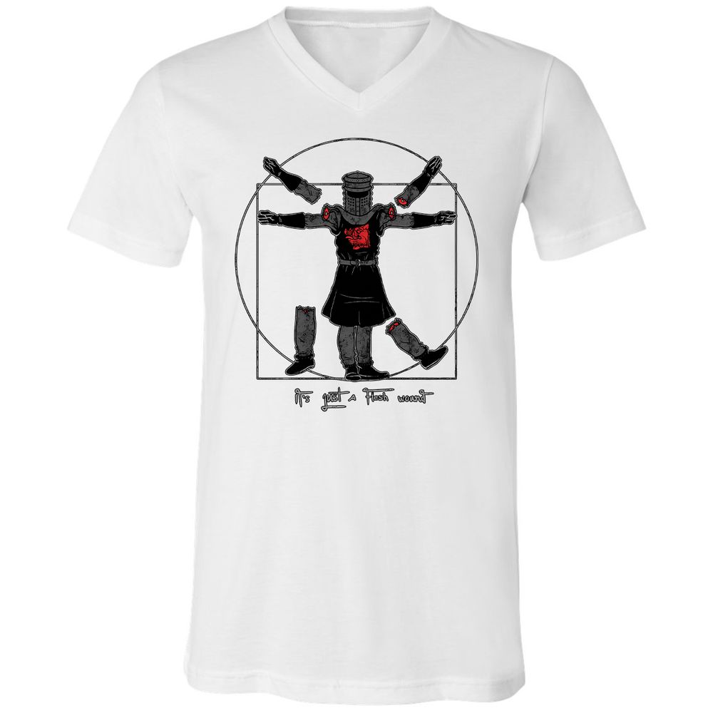 Unisex V-Neck T-Shirt - AB9LAFF1 - White - 5