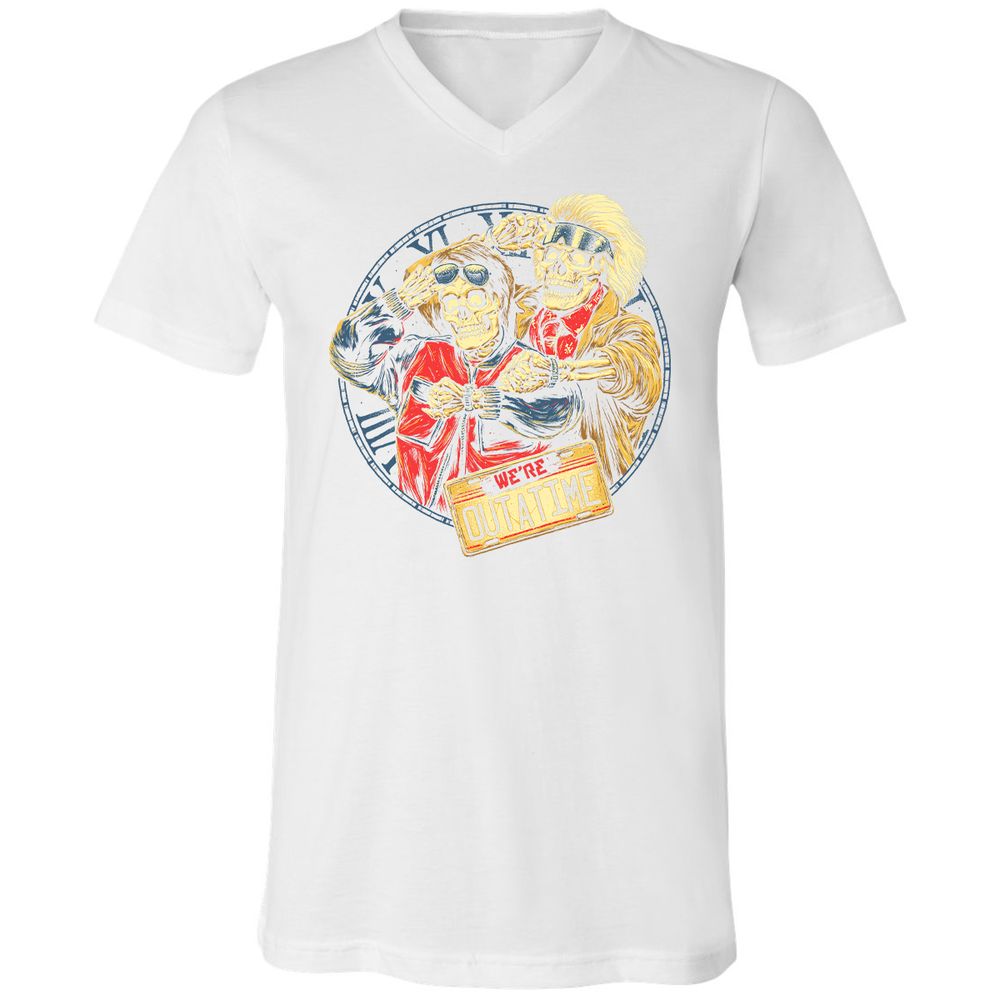 Unisex V-Neck T-Shirt - AG6XJLH8 - White - 5