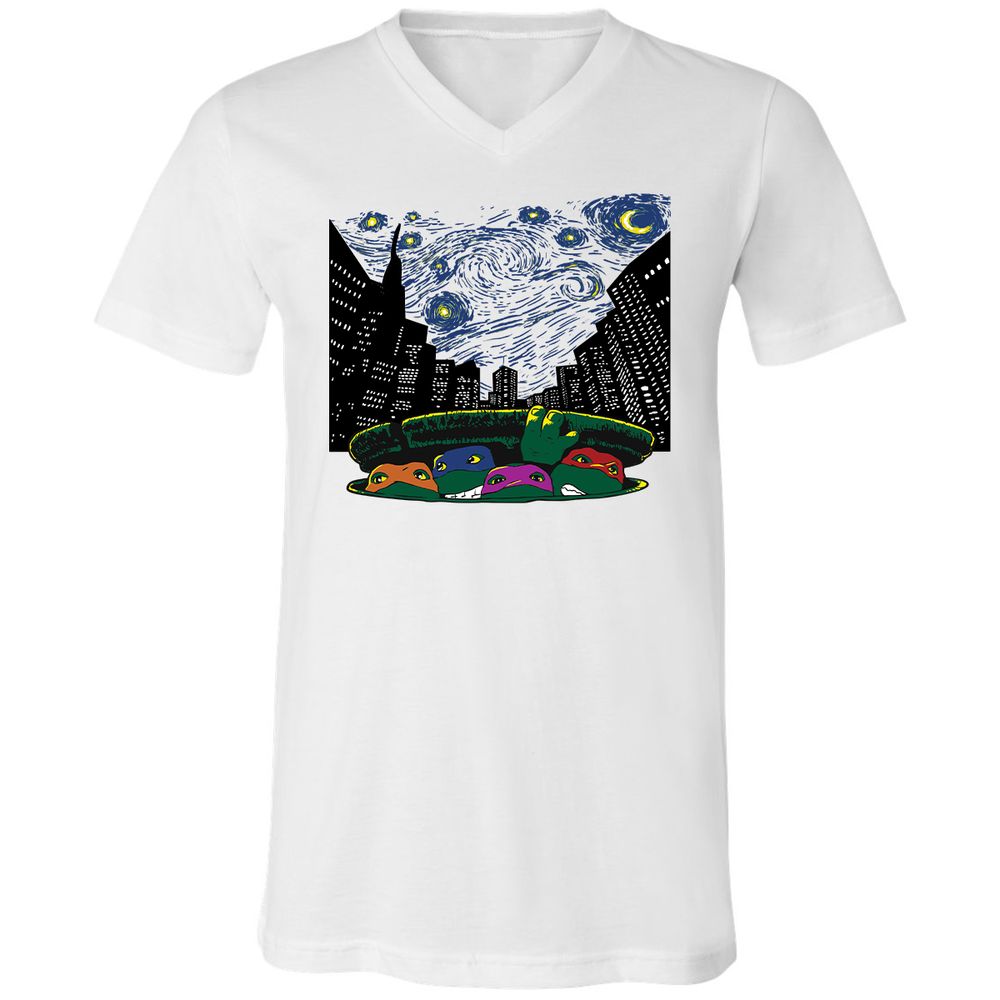 Unisex V-Neck T-Shirt - RBDQT7AU - White - 5