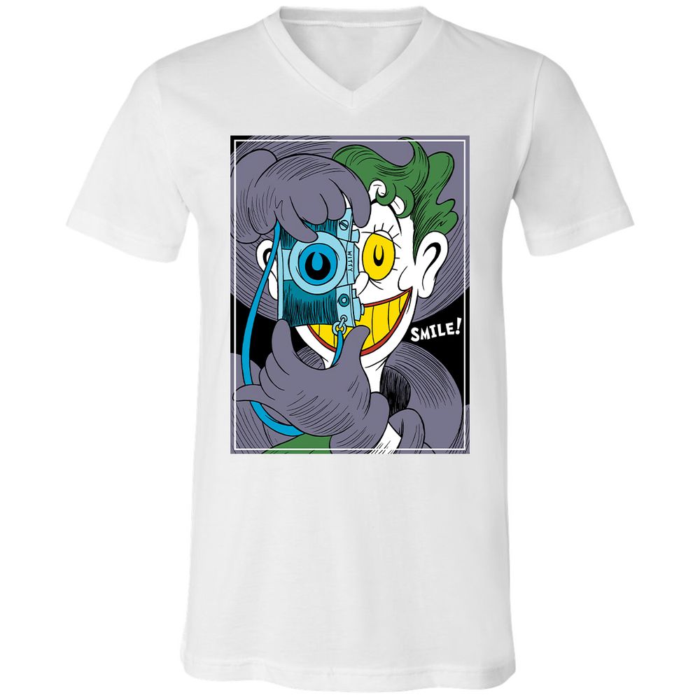 Unisex V-Neck T-Shirt - 6TDVBLV7 - White - 5