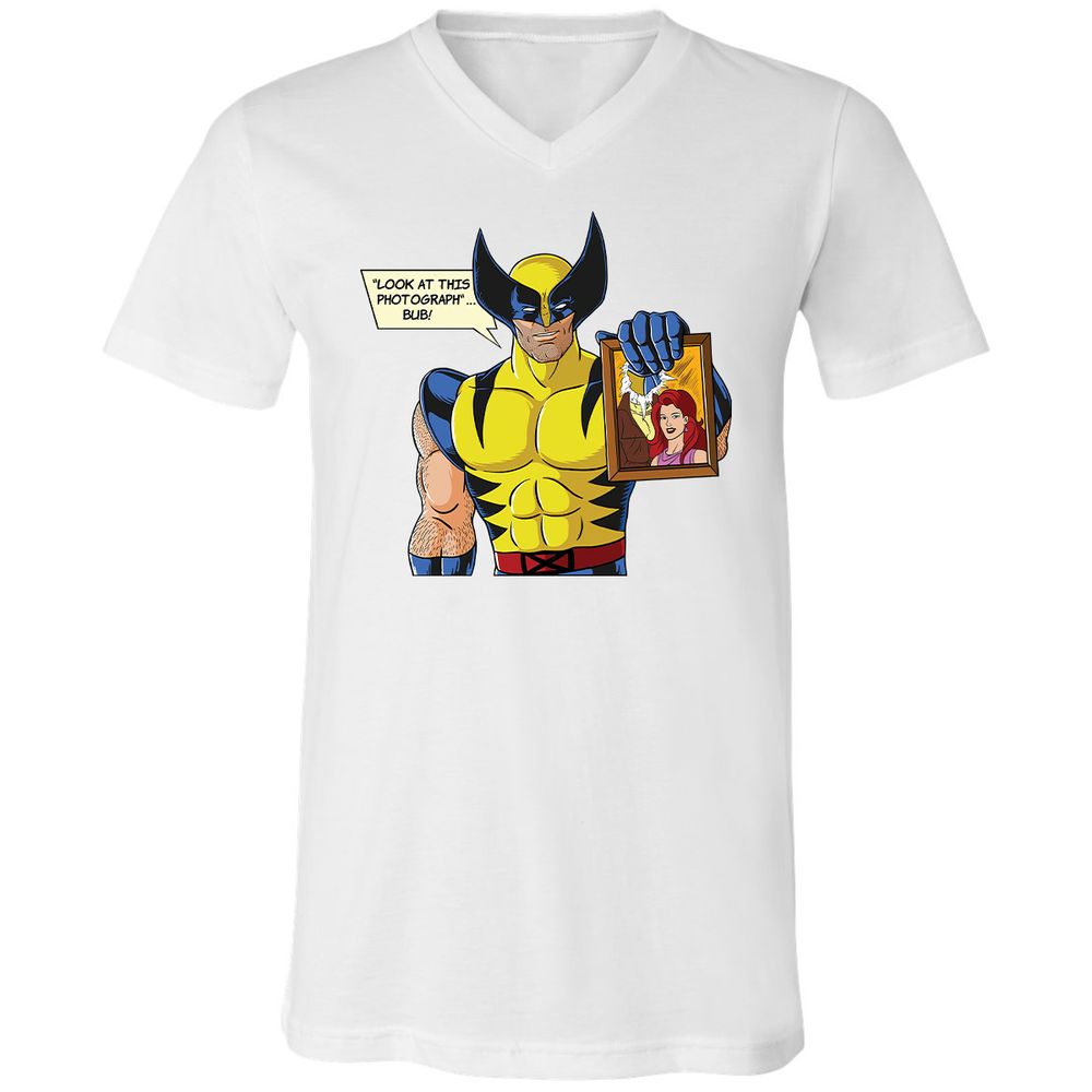 Unisex V-Neck T-Shirt - AZQ36GDN - White - 5