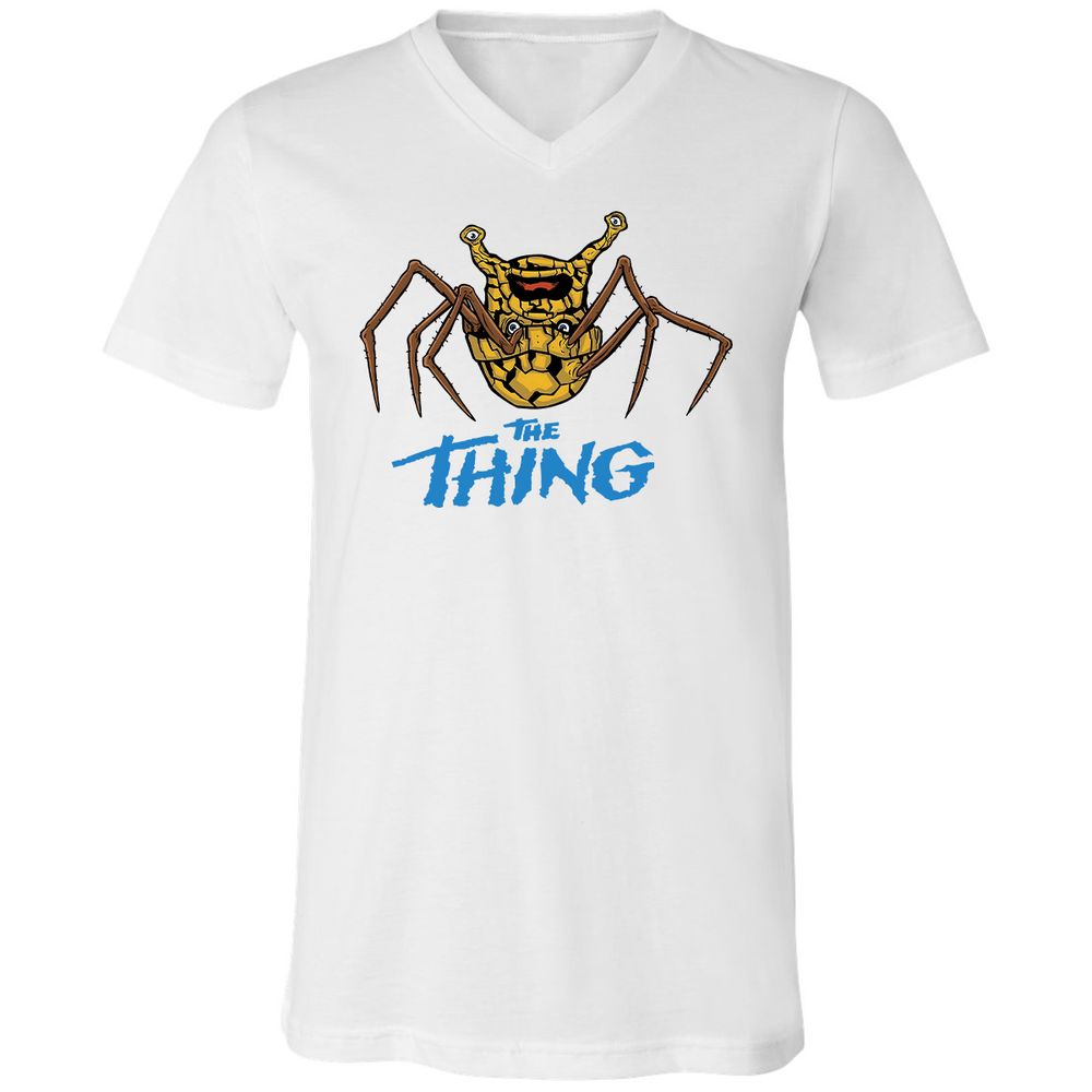 Unisex V-Neck T-Shirt - SXC7MQ79 - White - 5