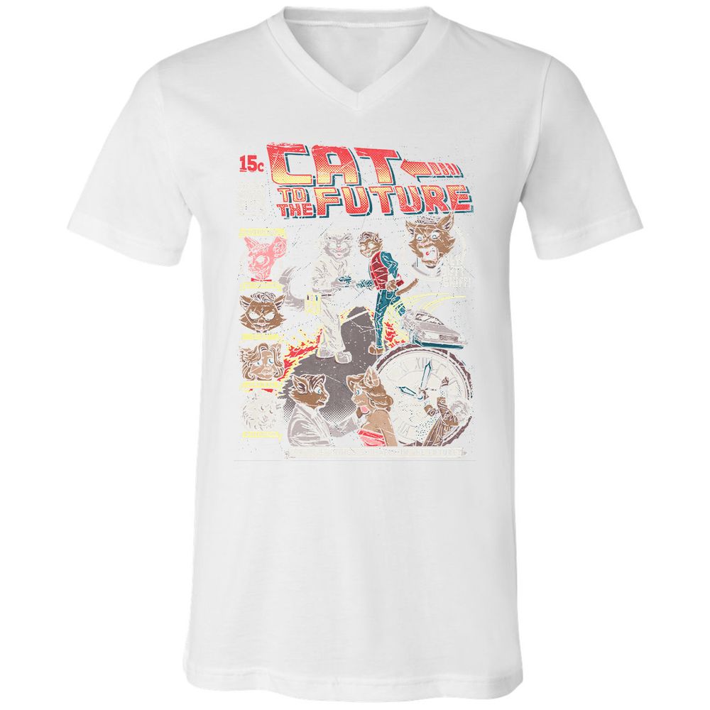 Unisex V-Neck T-Shirt - J716SPLA - White - 5