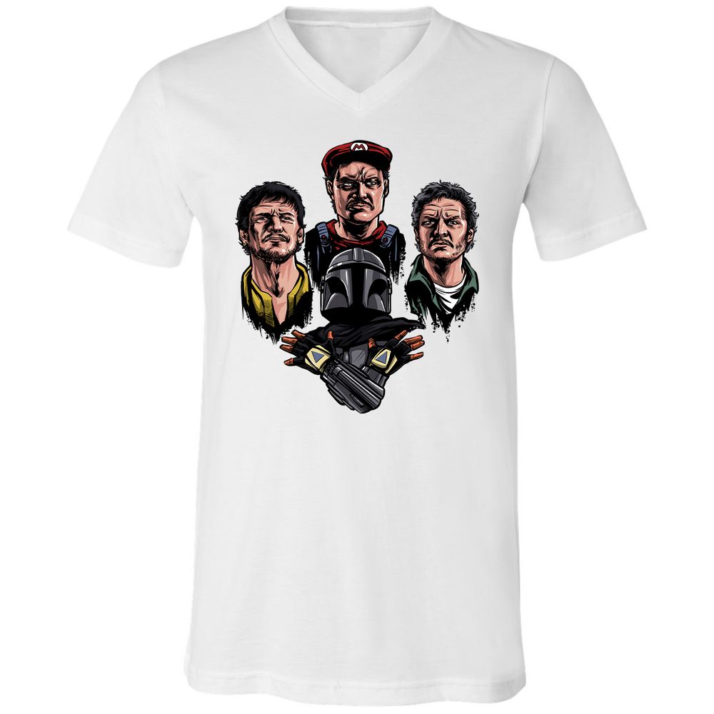 Unisex V-Neck T-Shirt - X2WMSSUK - White - 5