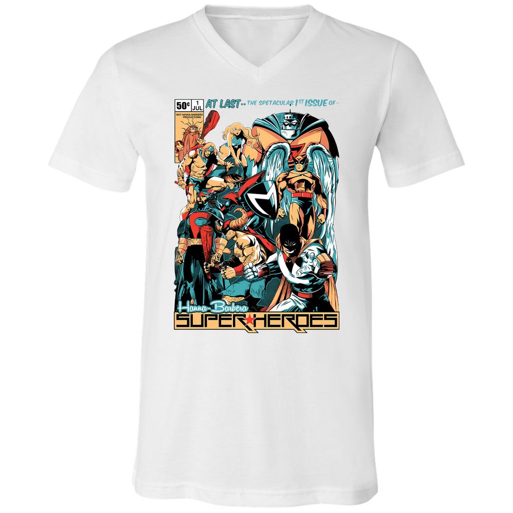 Unisex V-Neck T-Shirt - C4RNGJXQ - White - 5