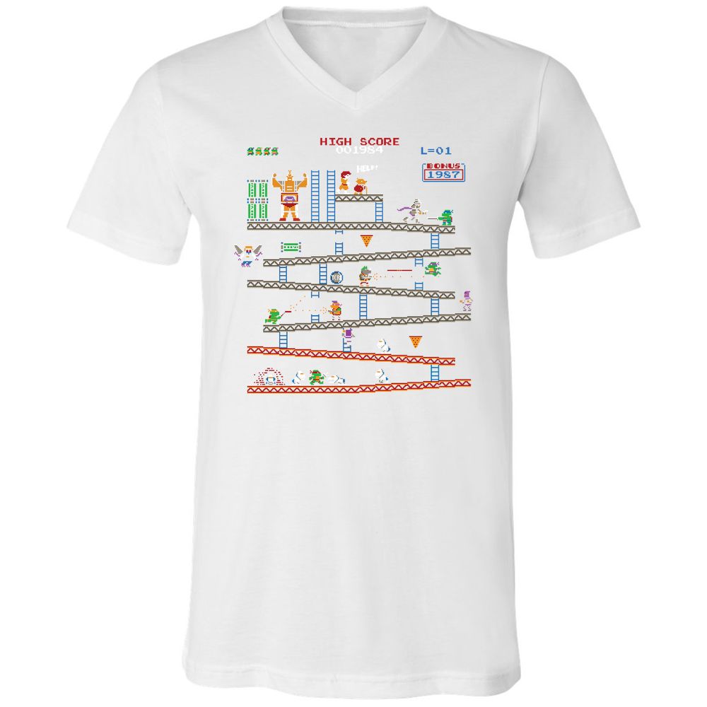 Unisex V-Neck T-Shirt - GHKF9MF2 - White - 5