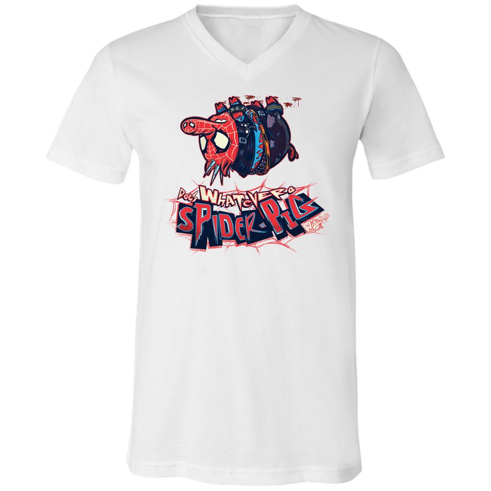 Unisex V-Neck T-Shirt - 73335L24 - White - 5