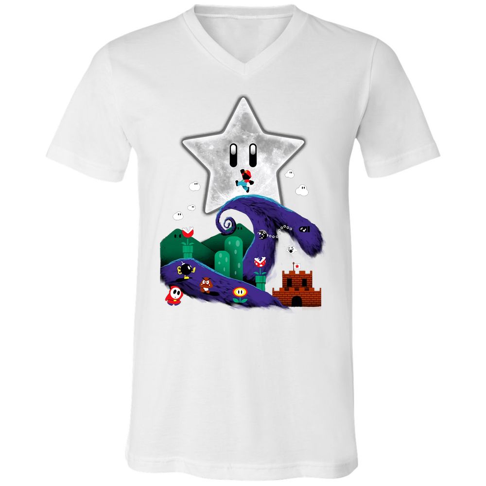 Unisex V-Neck T-Shirt - 9T996MRG - White - 5