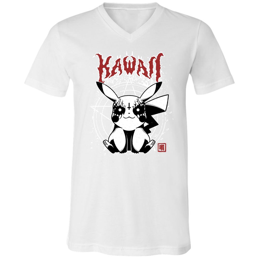 Unisex V-Neck T-Shirt - WXKSA4WF - White - 5