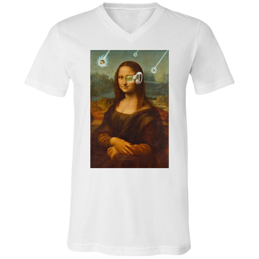 Unisex V-Neck T-Shirt - 8N4M8MJP - White - 5