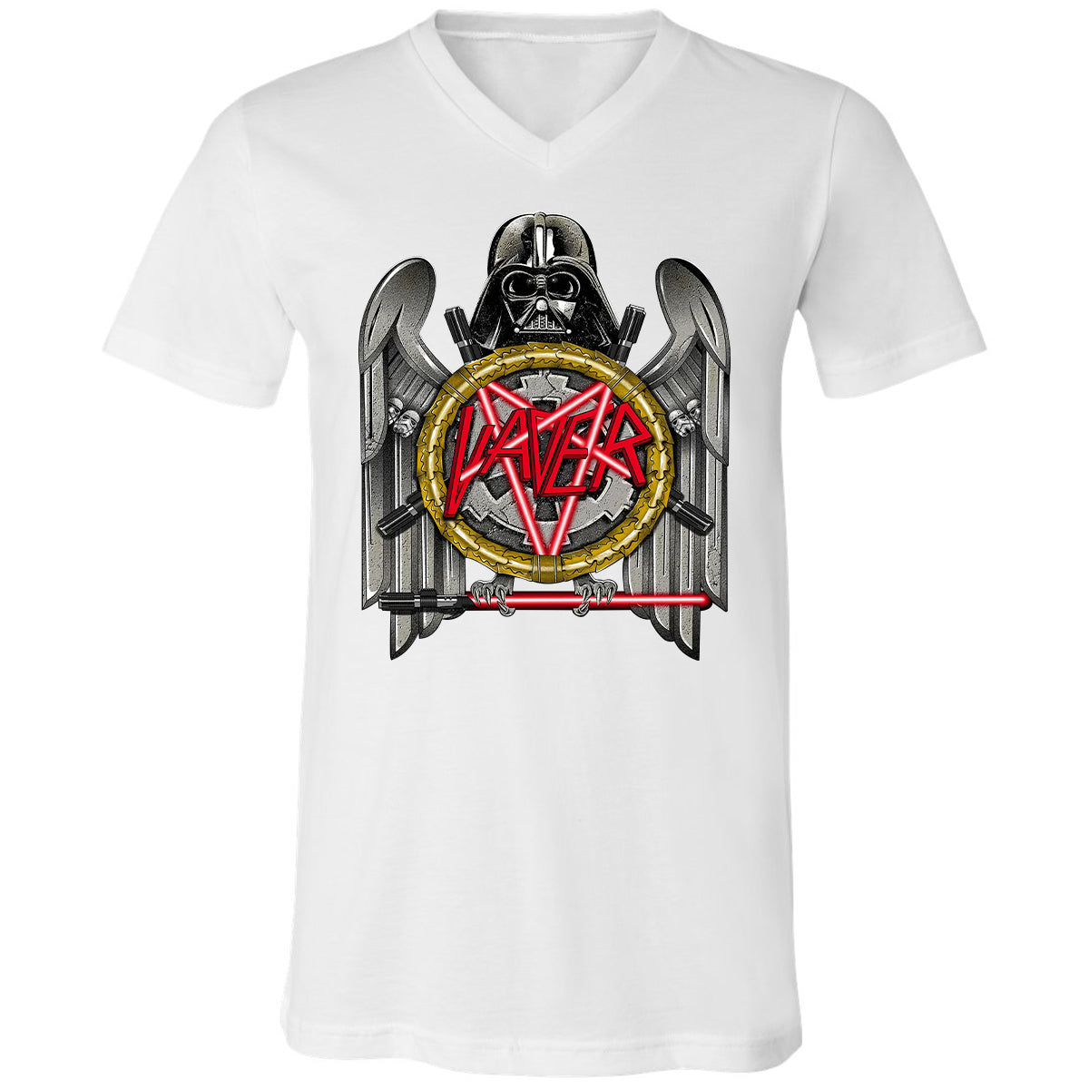 Unisex V-Neck T-Shirt - LQHHBQDZ - White - 5