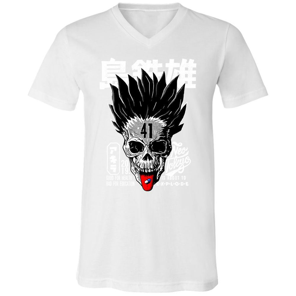 Unisex V-Neck T-Shirt - JP28EYZJ - White - 5