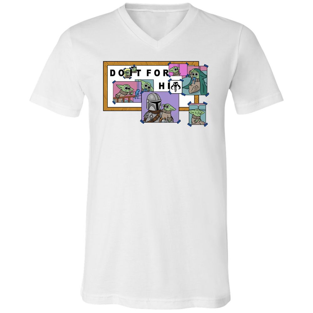 Unisex V-Neck T-Shirt - 3ME7S28N - White - 5