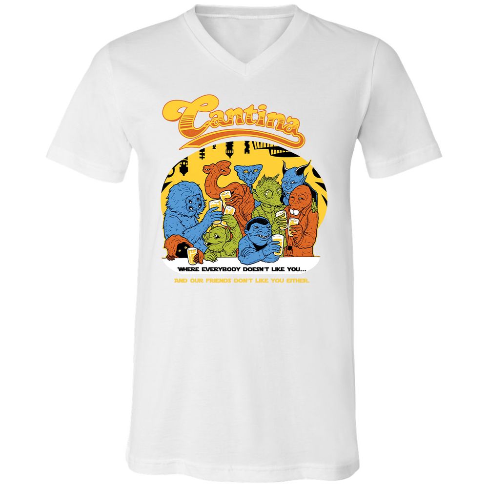 Unisex V-Neck T-Shirt - H28W73HL - White - 5