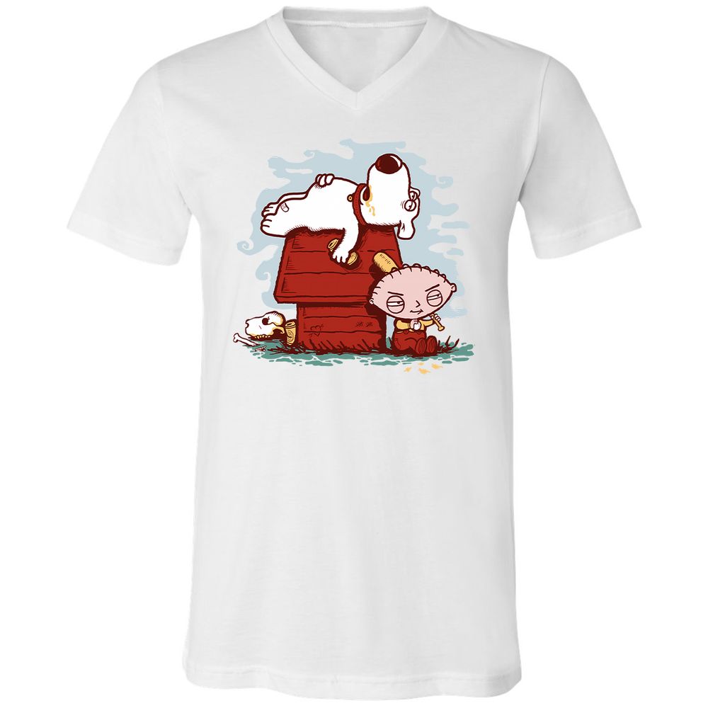 Unisex V-Neck T-Shirt - DE8JU9S1 - White - 5
