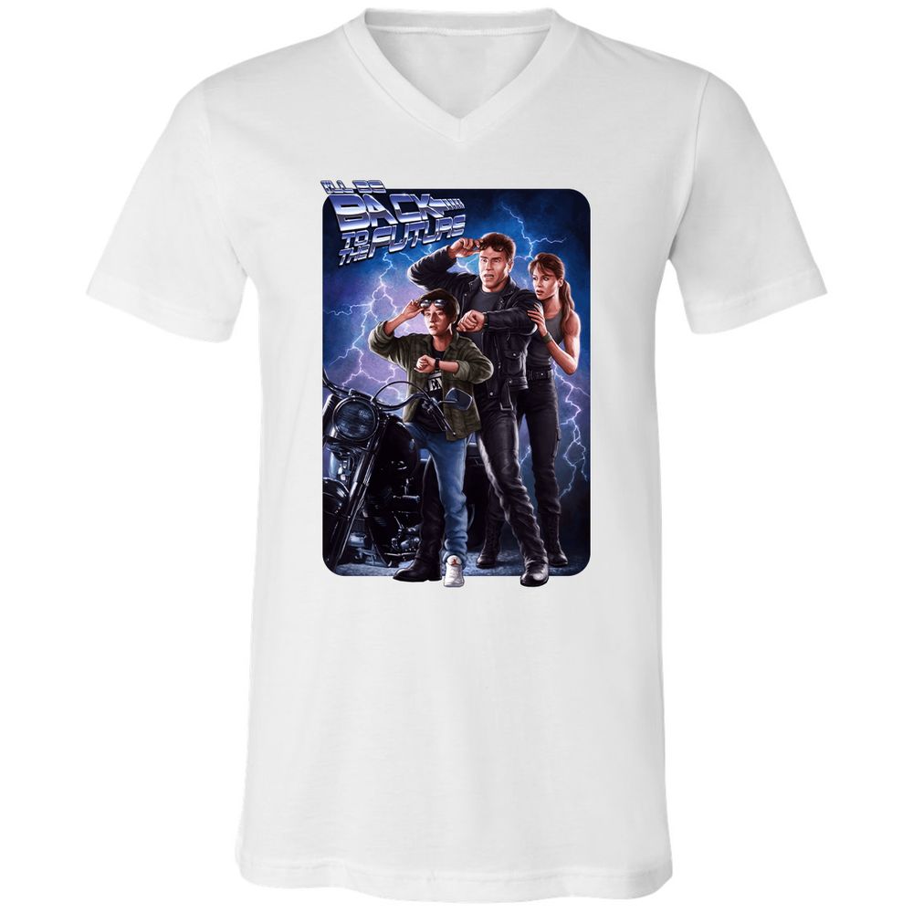 Unisex V-Neck T-Shirt - YSJ39X3Y - White - 5
