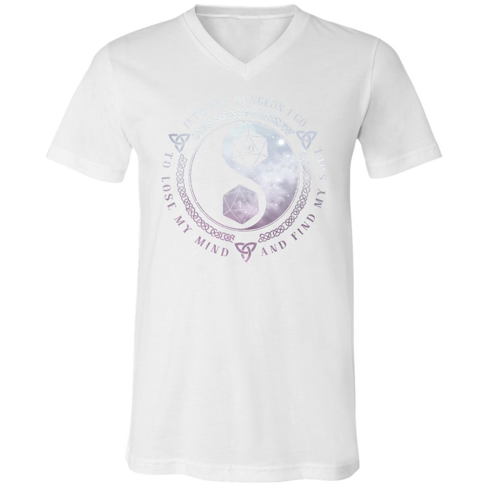 Unisex V-Neck T-Shirt - 8WQV94LW - White - 5