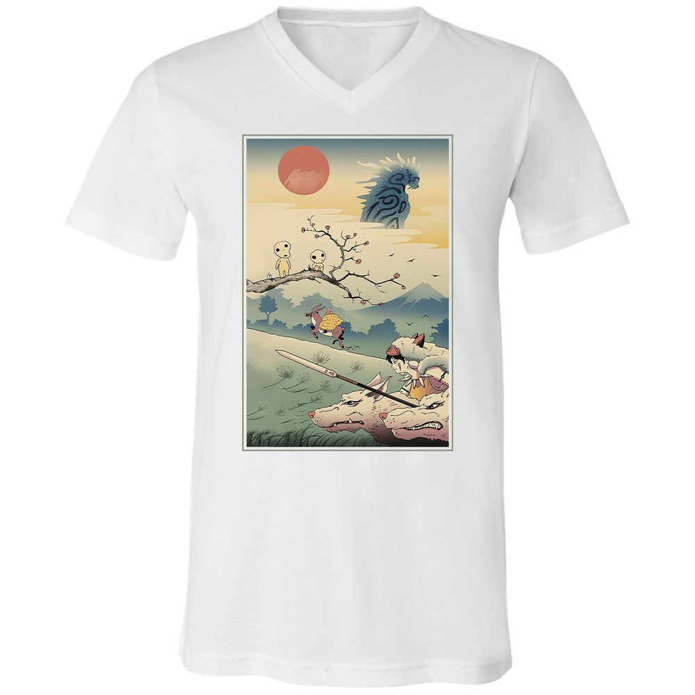 Unisex V-Neck T-Shirt - T5GTQ457 - White - 5