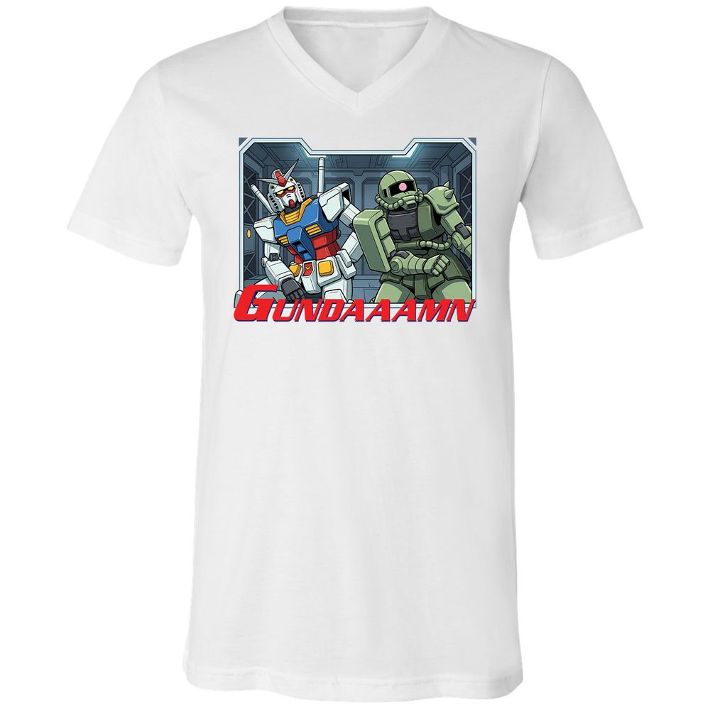 Unisex V-Neck T-Shirt - 5V8J5J1T - White - 5