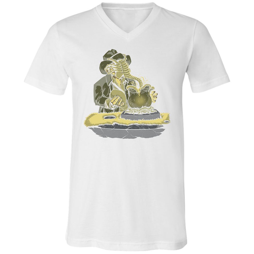 Unisex V-Neck T-Shirt - 33Q1ERK5 - White - 5