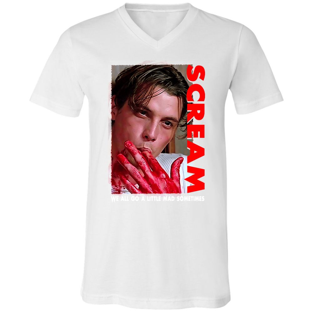 Unisex V-Neck T-Shirt - 64QJ4B6D - White - 5